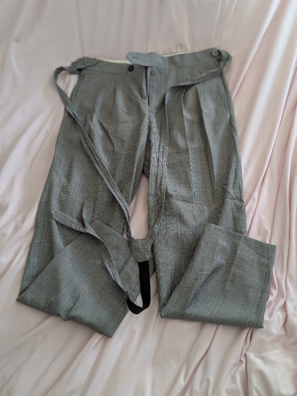 Diesel Grey Black White Houndstooth Trousers 29